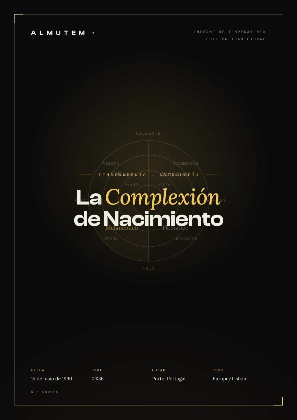 Portada del Informe de Temperamento